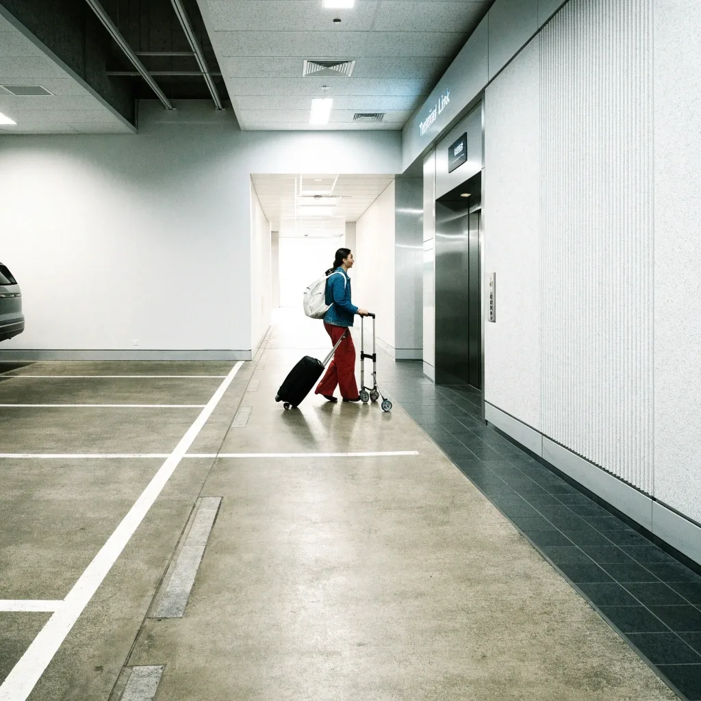 Accessible bays near lifts in Brisbane Airport domestic car park