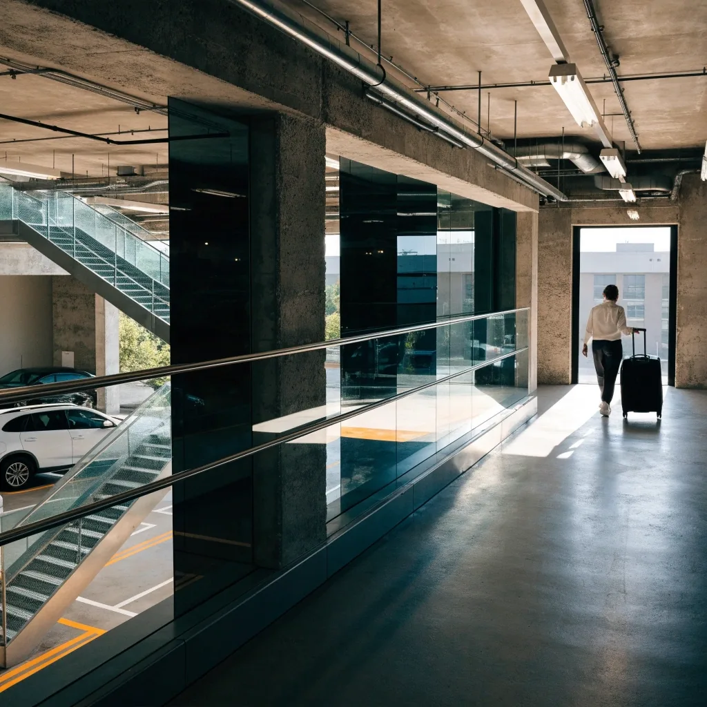 Inside P1 car park at Brisbane Airport