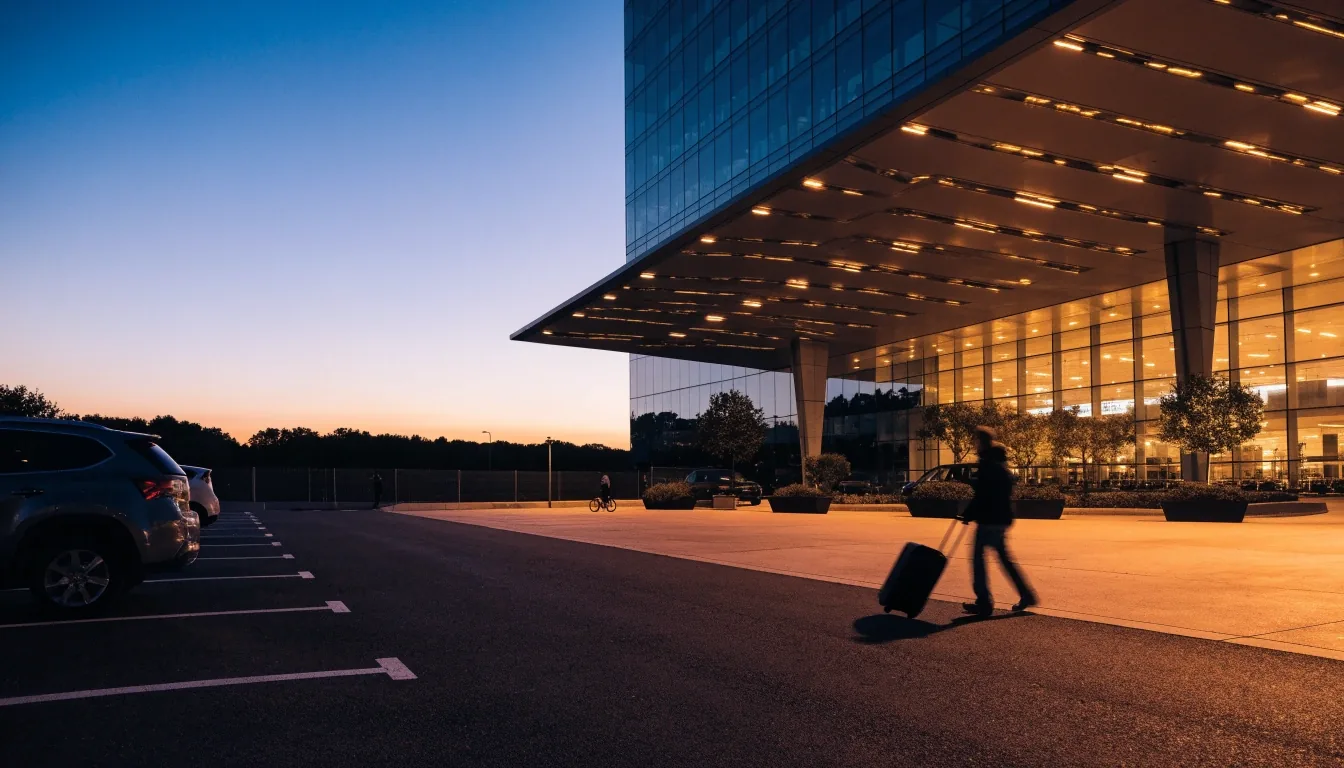 Cars using the short-visit pickup bays outside the International Terminal at Brisbane Airport